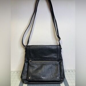 Relic Bag by Fossil Evie Black Flap Crossbody Shoulder Bag Purse Messenger